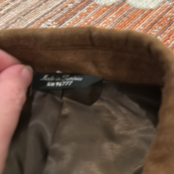 Ralph Lauren (Chaps) Brown Faux Suede Two Button Sport Jacket - Picture 4 of 12